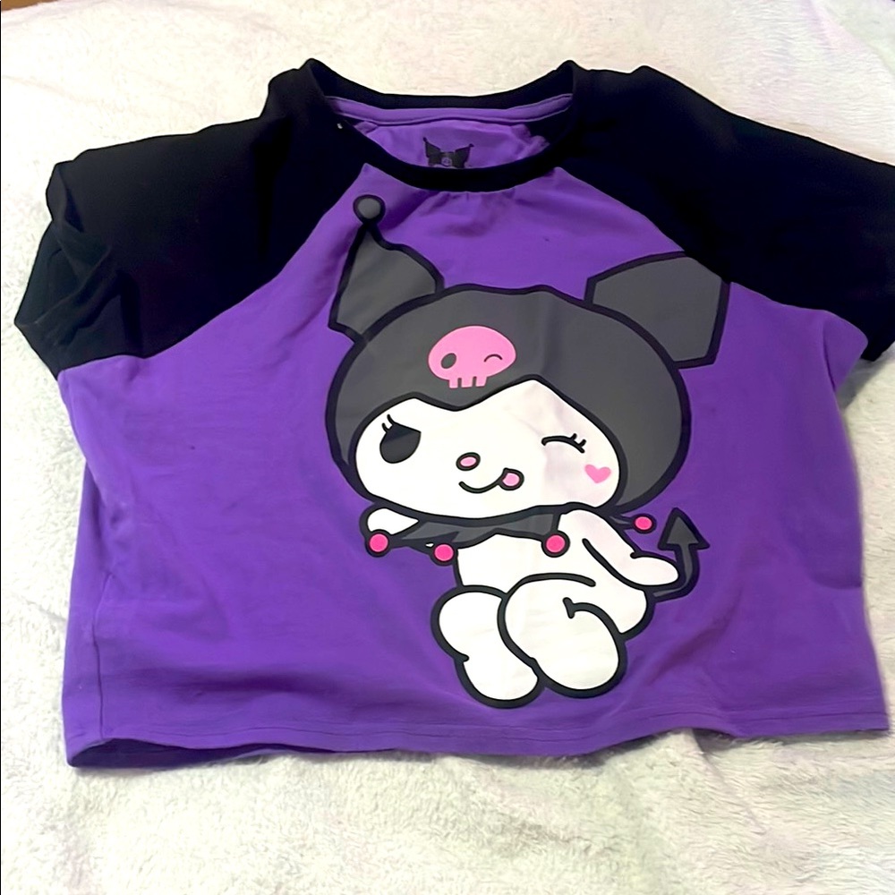 Purple and Black Kuromi Graphic Tee